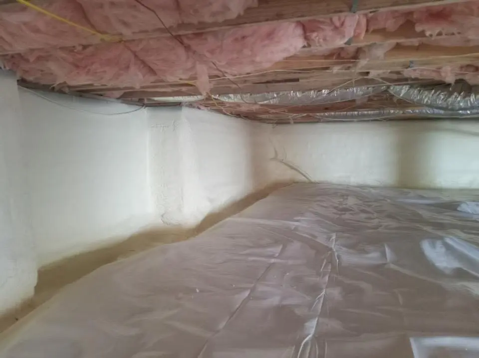 Crawl space encapsulation with closed-cell spray foam for Spray Foam Roofing in Spartanburg